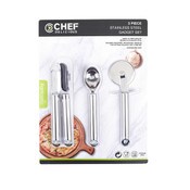 Wholesale - Chef Delicious KITCHEN TOOL 3PC SET, UPC: 810002205804